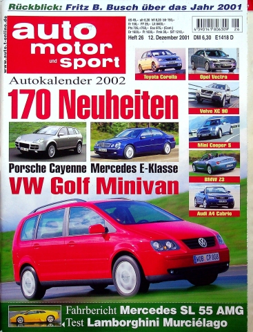 Deckblatt Auto Motor und Sport (26/2001)